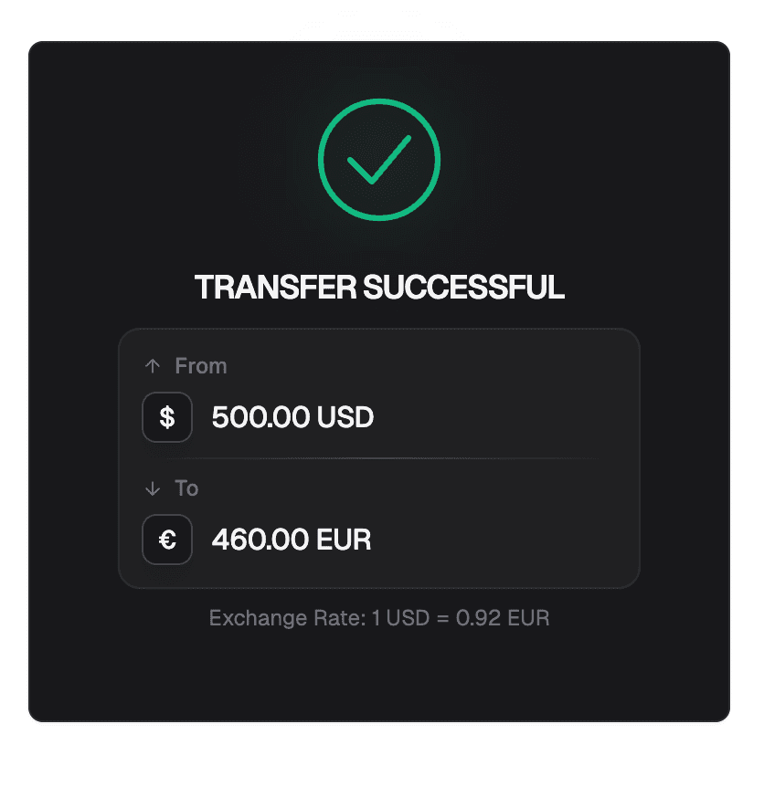 Currency Transfer Animation